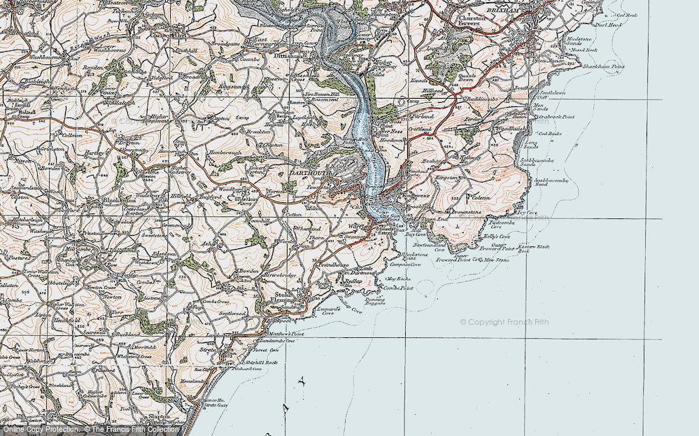 Old Map of Warfleet, 1919 in 1919