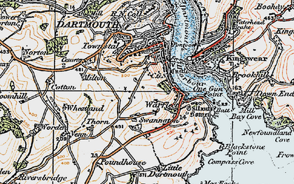 Old map of Warfleet in 1919