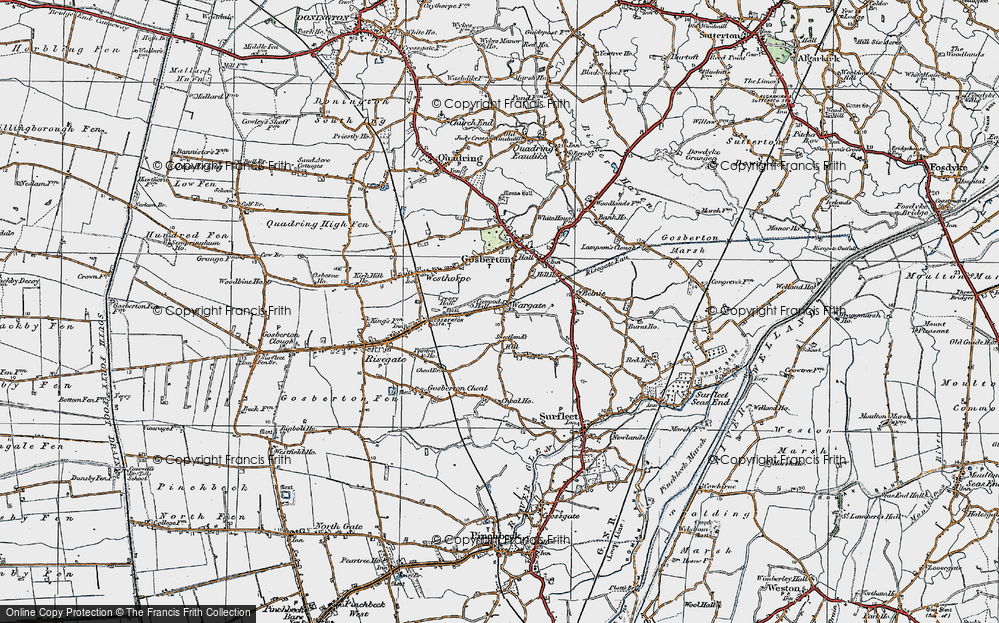 Old Map of Wargate, 1922 in 1922