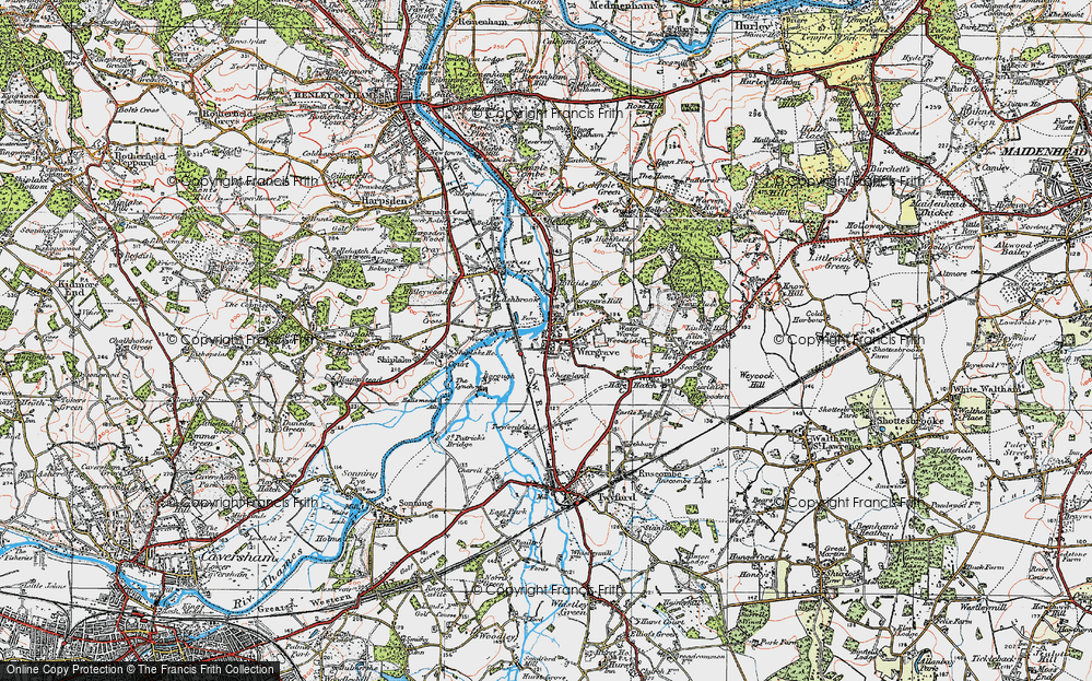 Old Map of Wargrave, 1919 in 1919