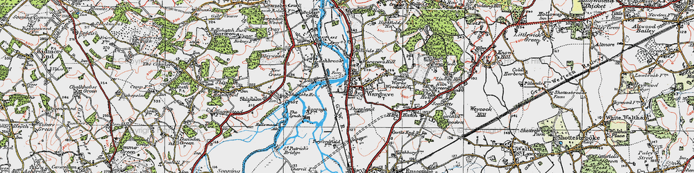 Old map of Wargrave in 1919