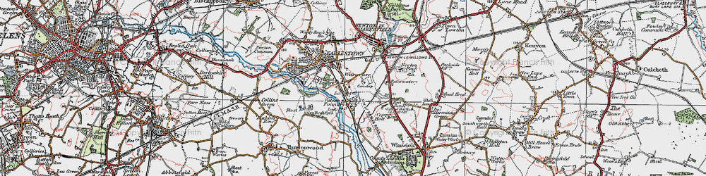 Old map of Wargrave in 1924