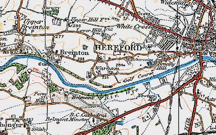 Old map of Warham in 1920