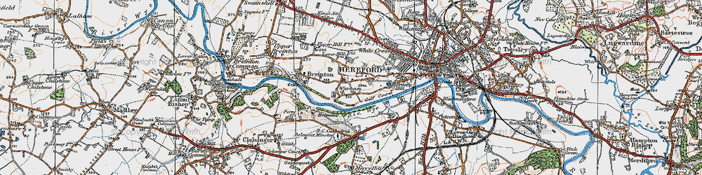 Old map of Warham in 1920