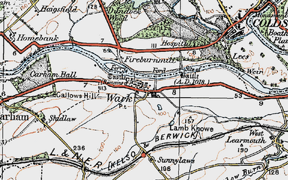 Old map of Wark in 1926