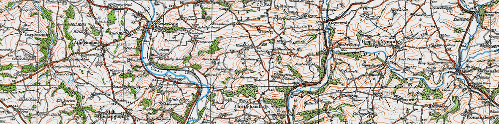 Old map of Warkleigh in 1919