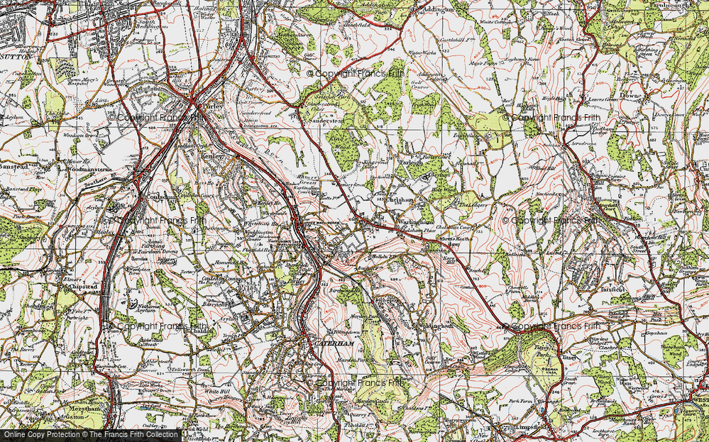Old Map of Warlingham, 1920 in 1920