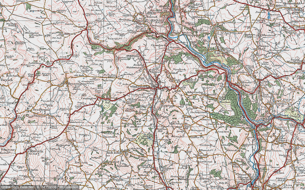 Old Map of Warmbrook, 1921 in 1921