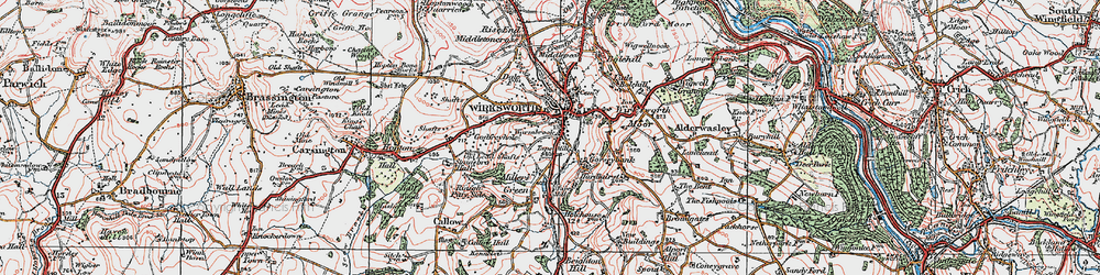 Old map of Warmbrook in 1921
