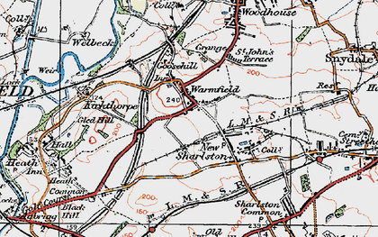 Old map of Warmfield in 1925