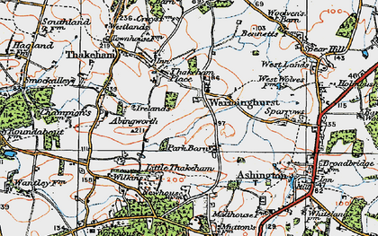 Old map of Warminghurst in 1920