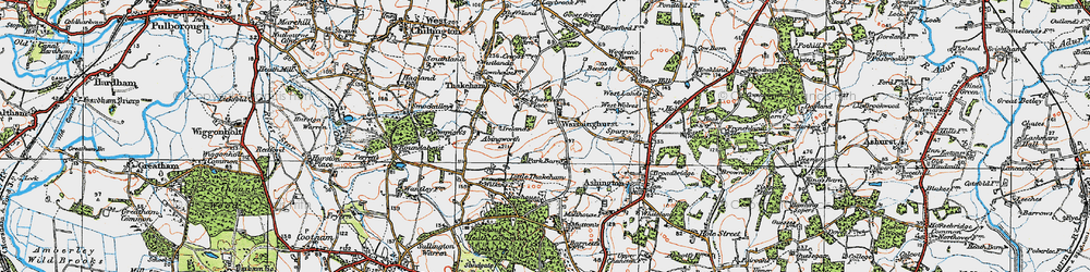 Old map of Warminghurst in 1920