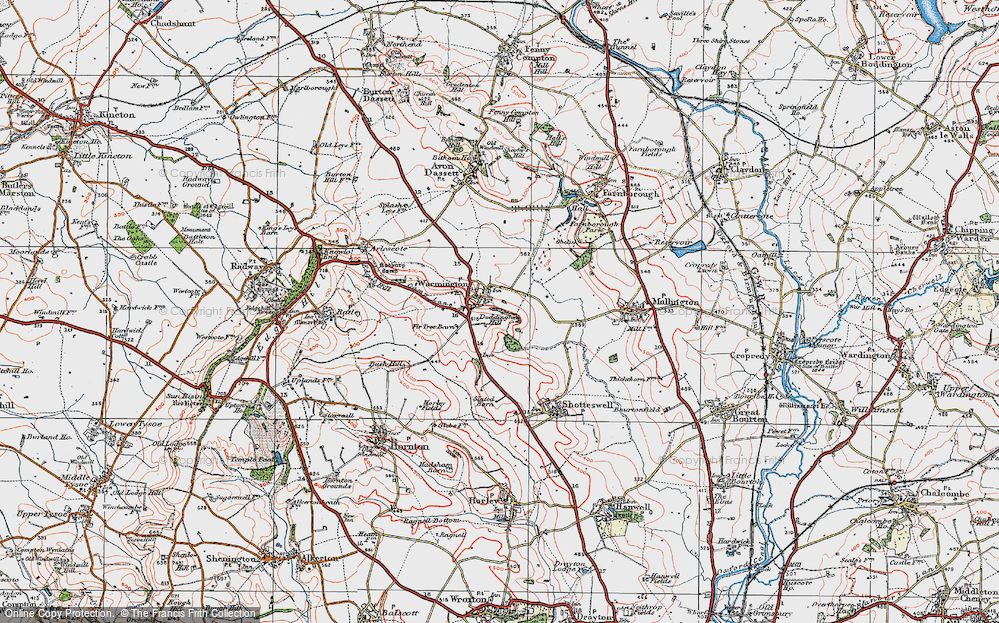 Old Map of Warmington, 1919 in 1919
