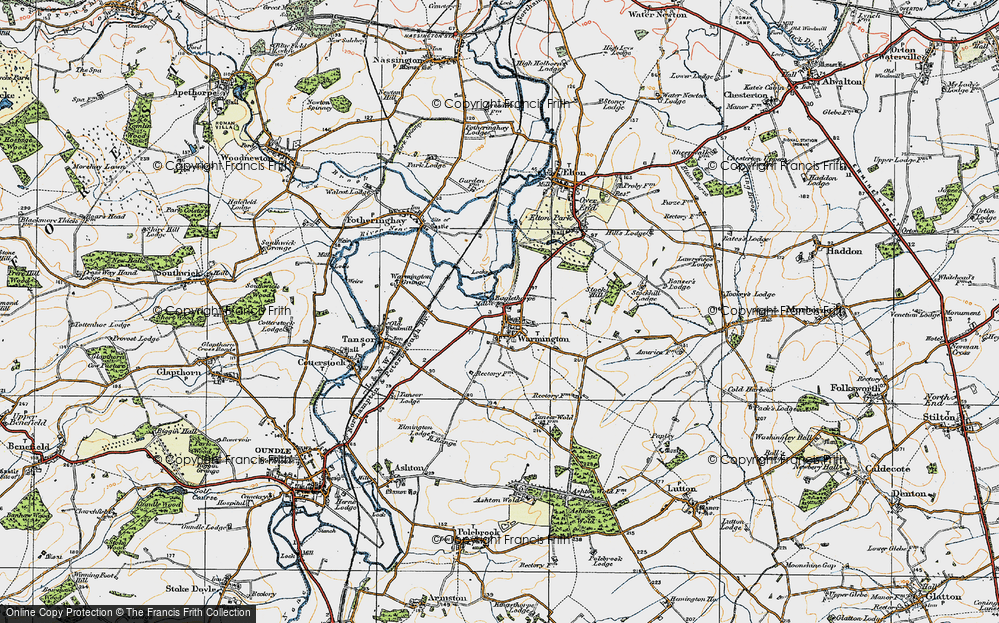 Old Map of Warmington, 1920 in 1920