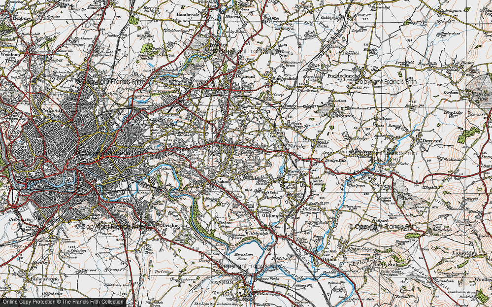 Old Map of Warmley Hill, 1919 in 1919