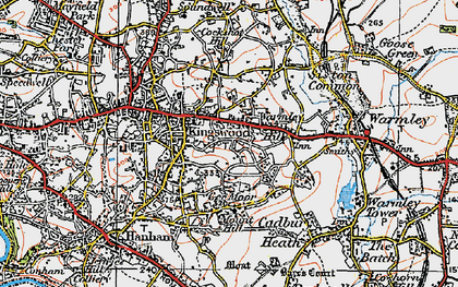 Old map of Warmley Hill in 1919