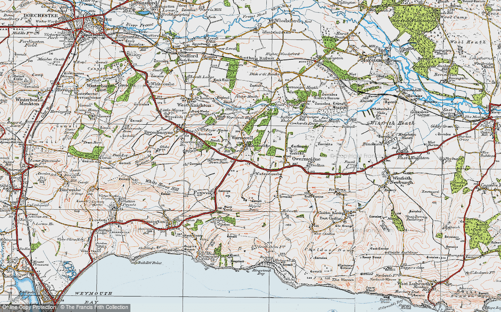 Old Map of Warmwell, 1919 in 1919