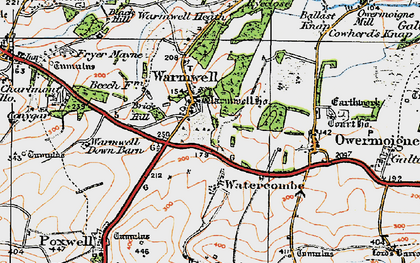 Old map of Warmwell in 1919