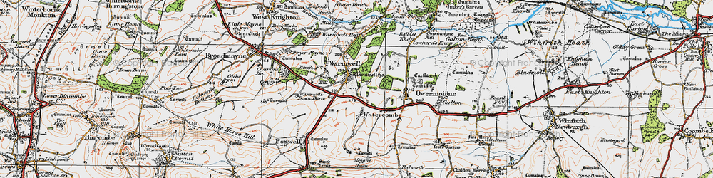 Old map of Warmwell in 1919