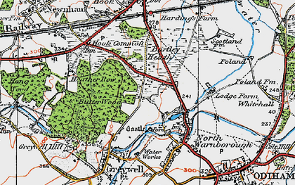 Old map of Warnborough Green in 1919