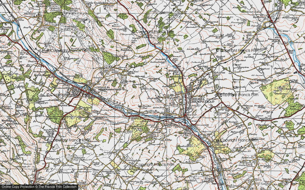 Old Map of Warners End, 1920 in 1920