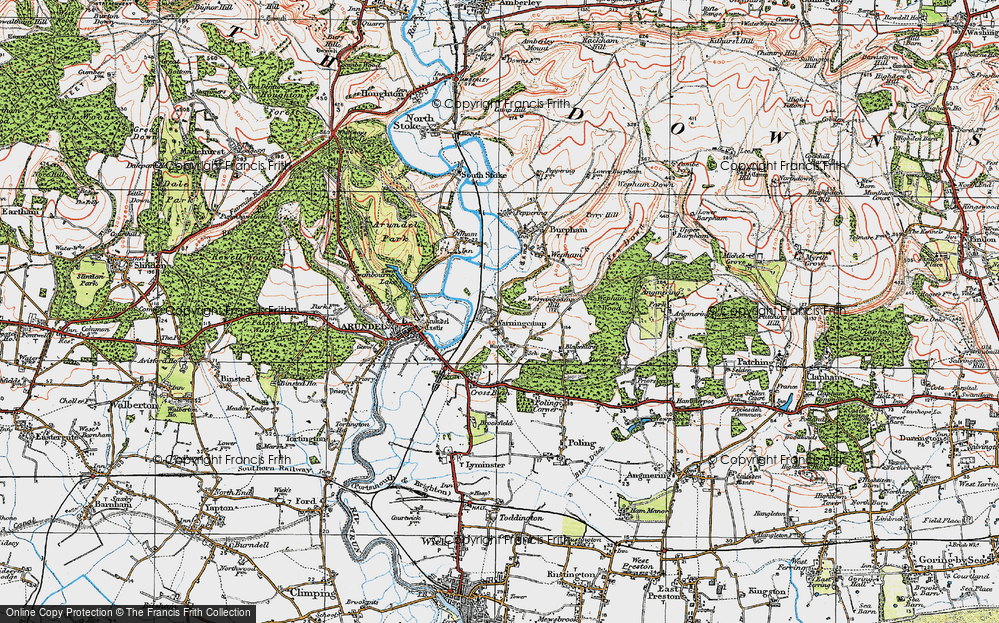 Old Map of Warningcamp, 1920 in 1920