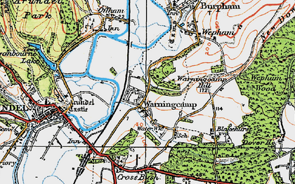 Old map of Warningcamp in 1920