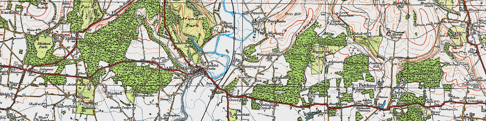 Old map of Warningcamp in 1920