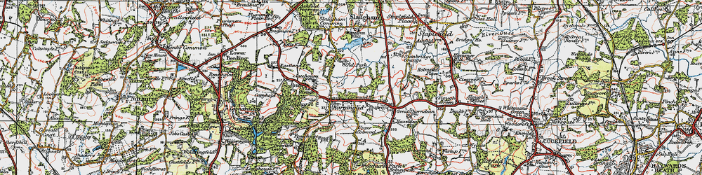 Old map of Warninglid in 1920