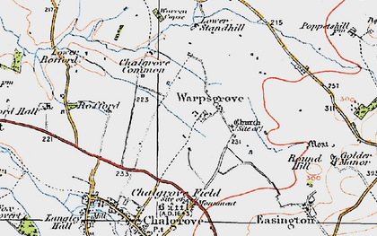 Old map of Warpsgrove in 1919