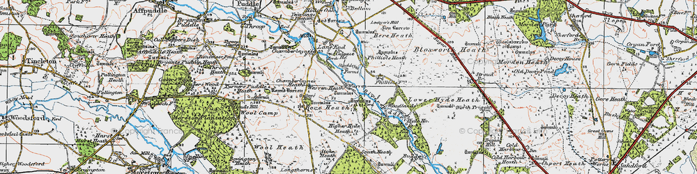Old map of Yon Barrow in 1919
