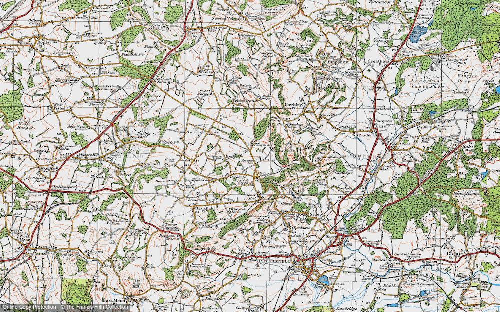 Old Map of Warren Corner, 1919 in 1919