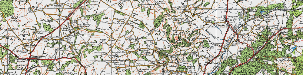 Old map of Warren Corner in 1919