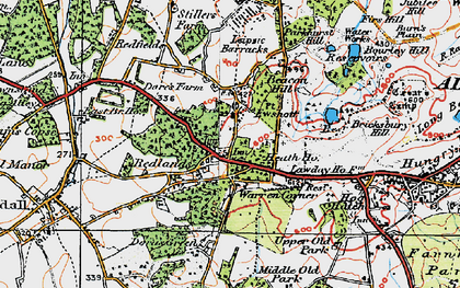 Old map of Warren Corner in 1919