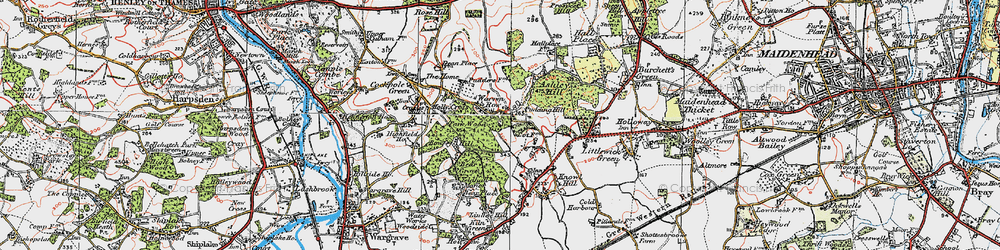 Old map of Warren Row in 1919