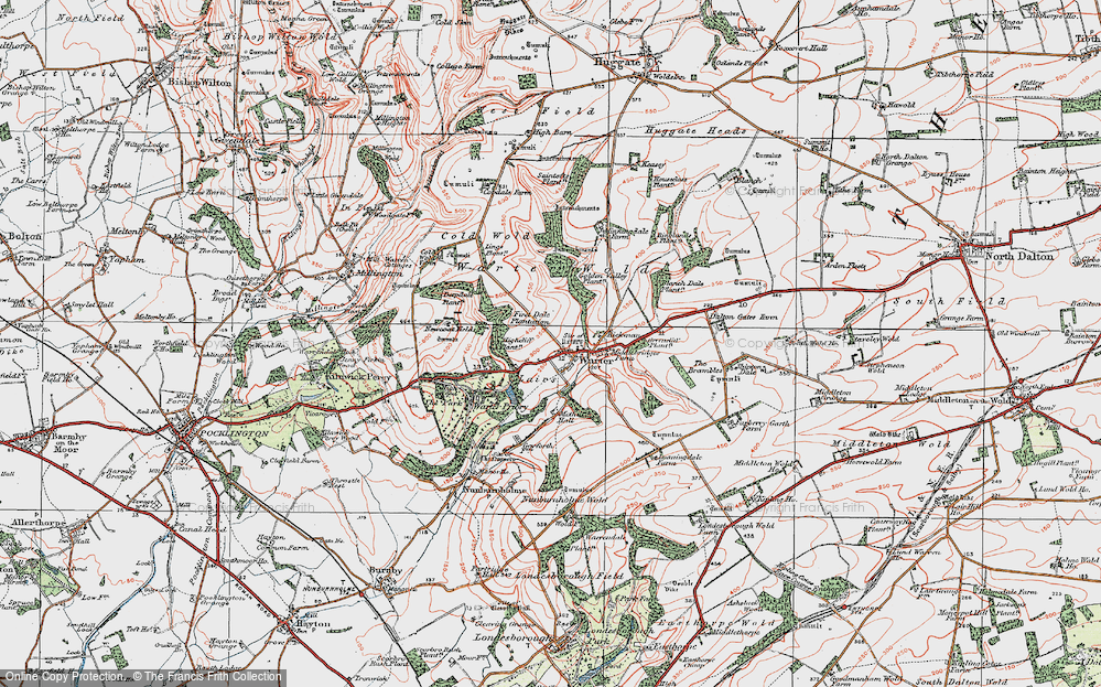 Old Map of Historic Map covering Brambles, The in 1924