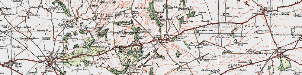 Old map of Warter in 1924