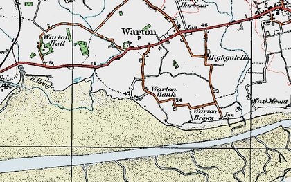 Old map of Warton Bank in 1924