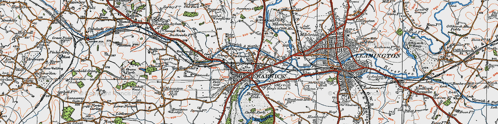 Old map of Warwick in 1919