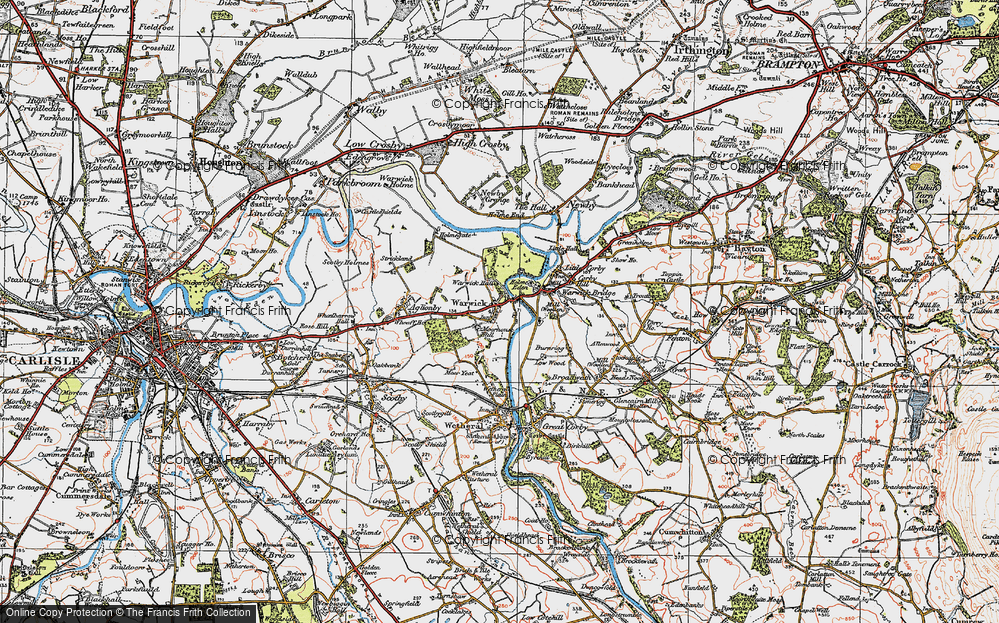 Old Map of Warwick-on-Eden, 1925 in 1925