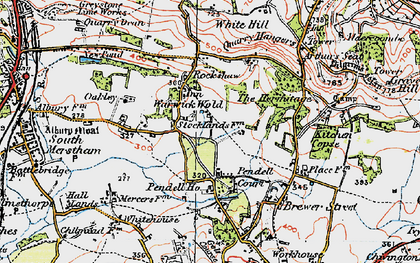 Old map of White Hill in 1920