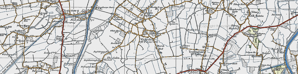 Old map of Wash Dyke in 1922