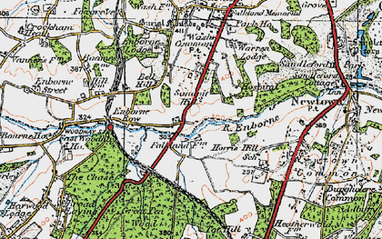 Old map of Wash Water in 1919