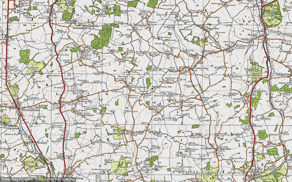 Old Map of Washall Green, 1919 in 1919