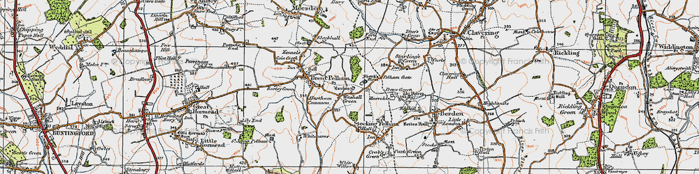 Old map of Washall Green in 1919