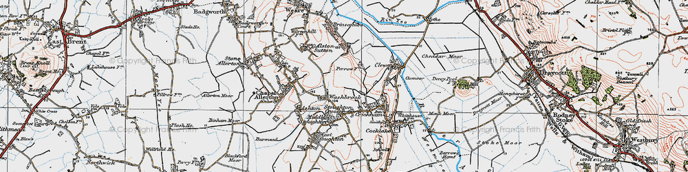 Old map of Washbrook in 1919