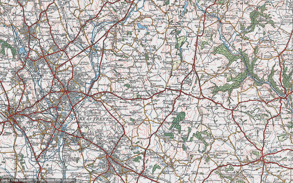 Old Map of Washerwall, 1921 in 1921