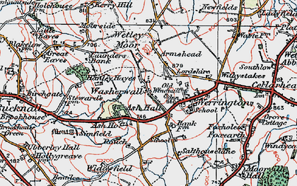 Old map of Washerwall in 1921