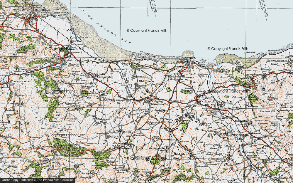 Old Map of Washford, 1919 in 1919