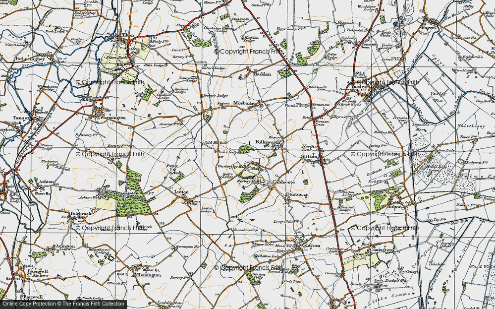 Old Map of Washingley, 1920 in 1920
